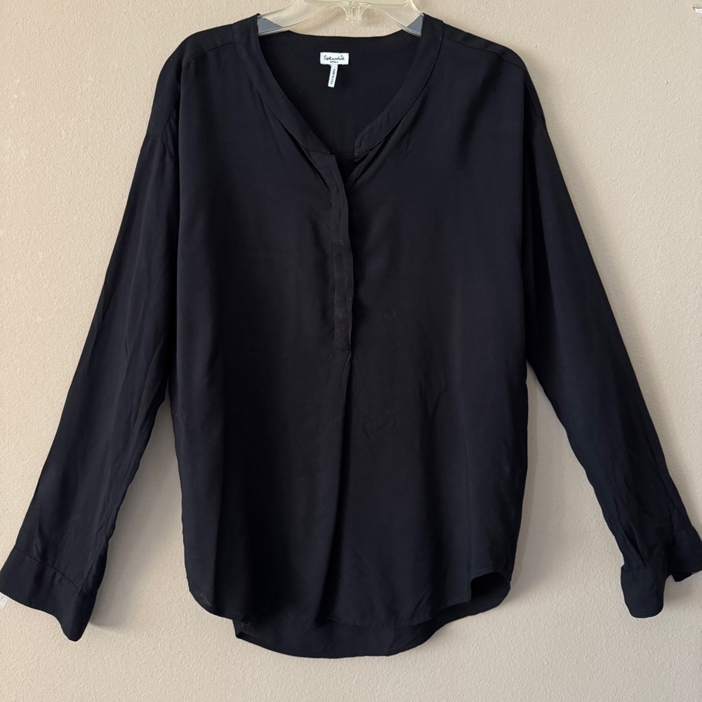 Splendid Black Tunic Blouse Top Size S